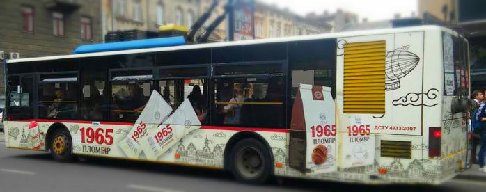 Реклама на тролейбусах
